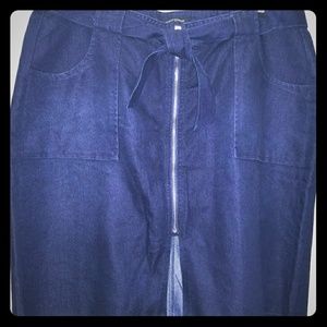 Ashley Stewart Midi Zip Skirt.